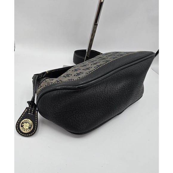 Dooney & Bourke Satchel Signature Pattern Gray Black H4 546786 11" x 4" x 5" - Picture 12 of 16